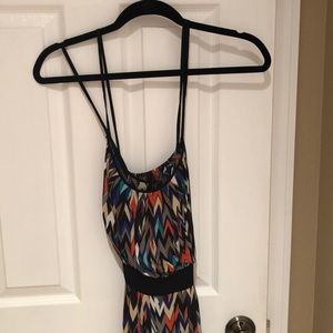 Aqua Long multi colored maxi dress